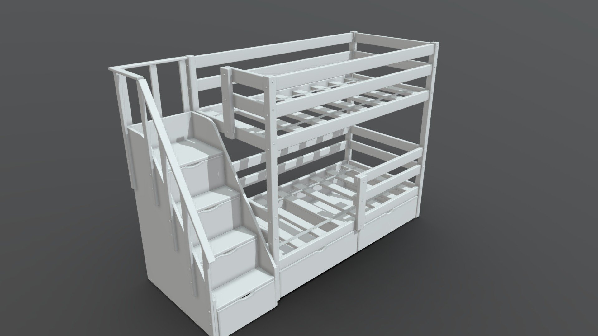 Bunk Bed Download Free 3d Model By Ttaakkeerrr [c304219] Sketchfab