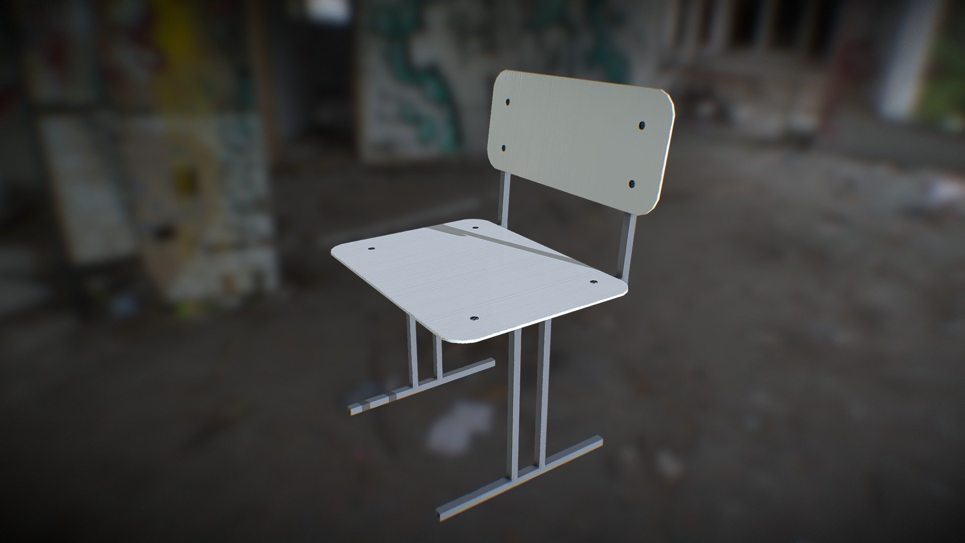 School chair (white pure free)