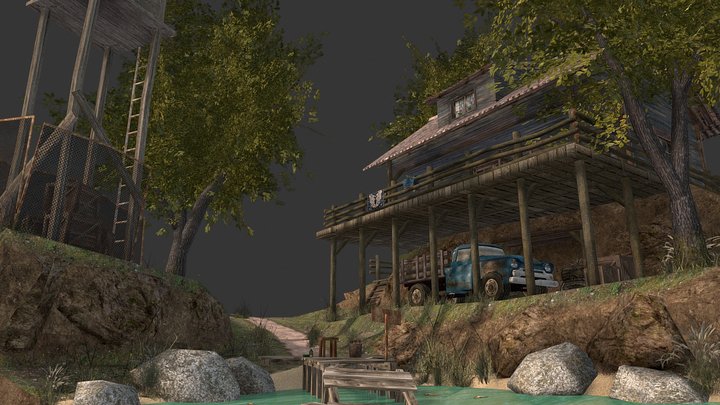 DAE Diorama - Forest Loner 3D Model