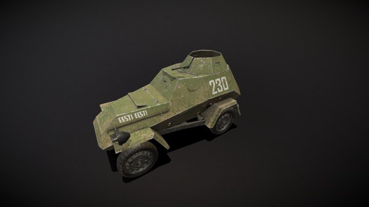 Worn Steel: BA-64 Armored Car | Game Ready | 3D Model