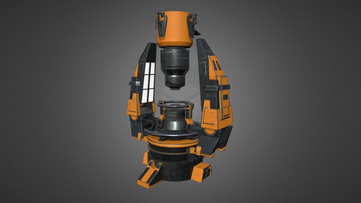 Futuristic industrial genrator 3D Model