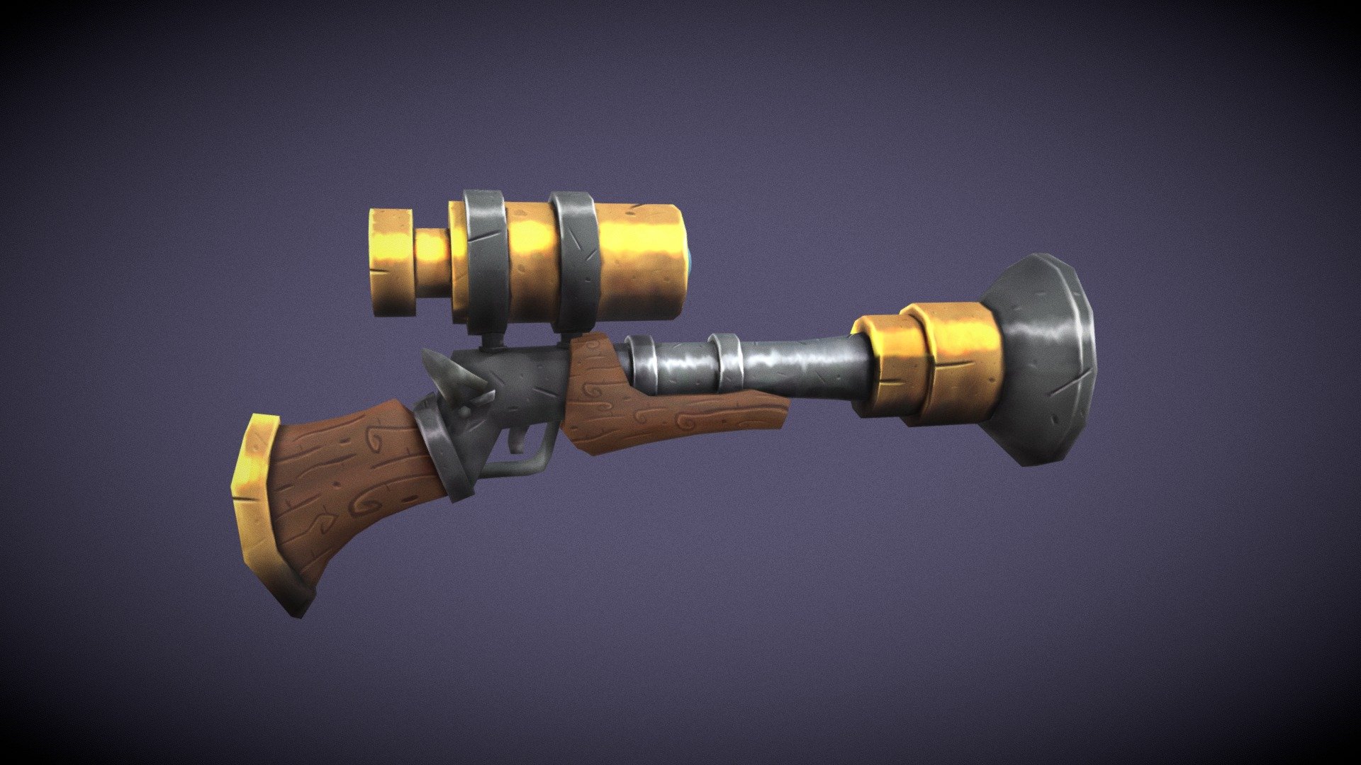 Hand Painted Gun 3D model by yula (yulafufu) [c306f4a] Sketchfab