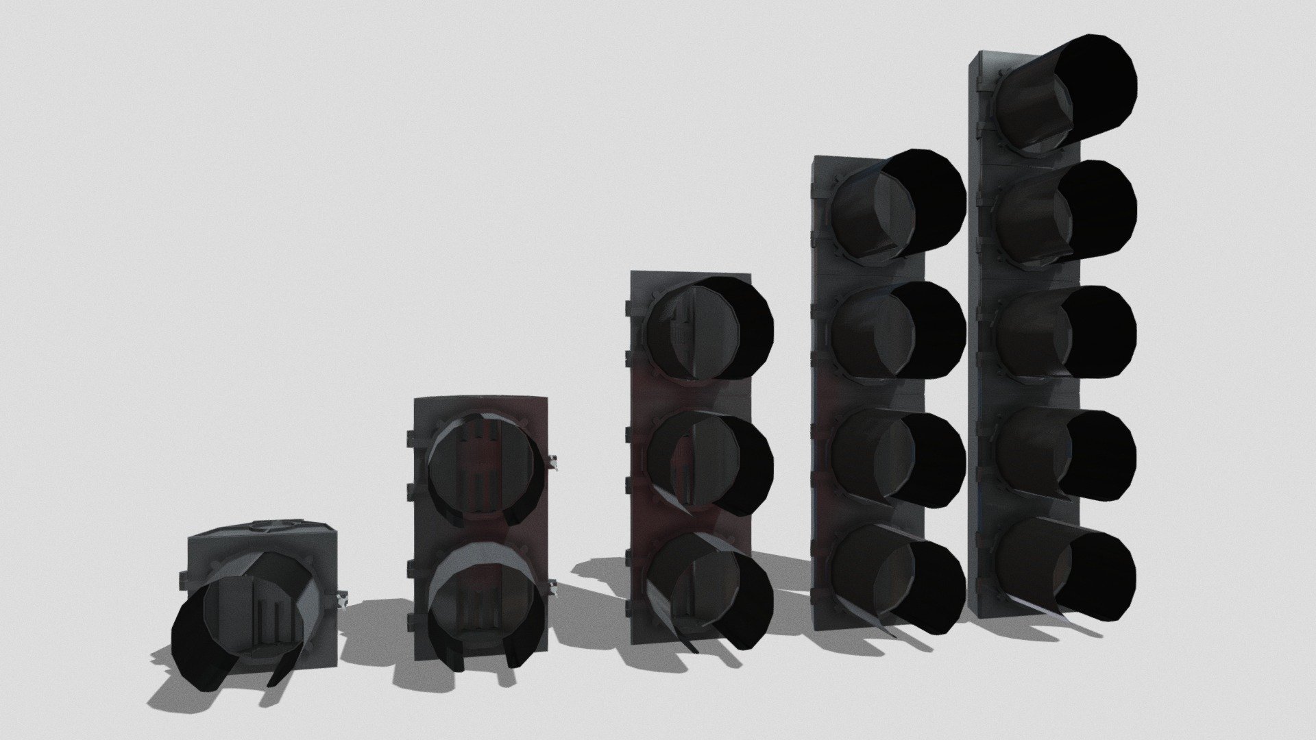 Econolite Grooveback Signals w/ Tunnel Visors