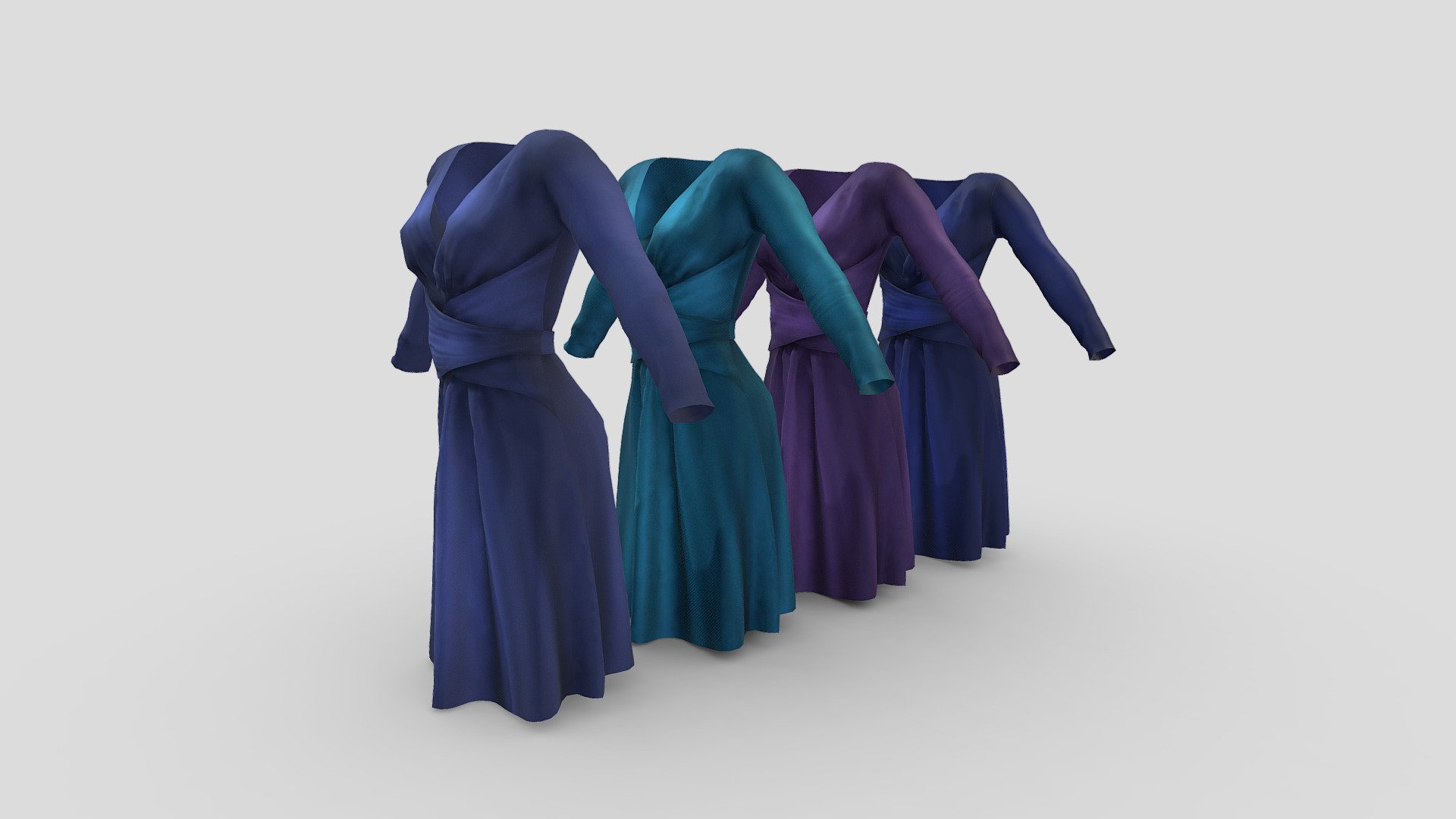 Female Wrap Dress - Buy Royalty Free 3D model by 3dia [c309949 ...