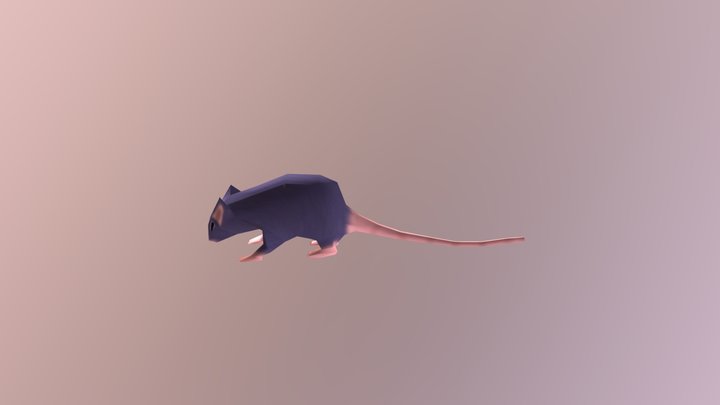 Low-poly Rat 3D Model