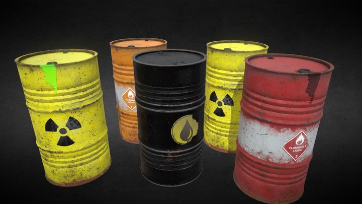 Old Barrel Collection 3D Model
