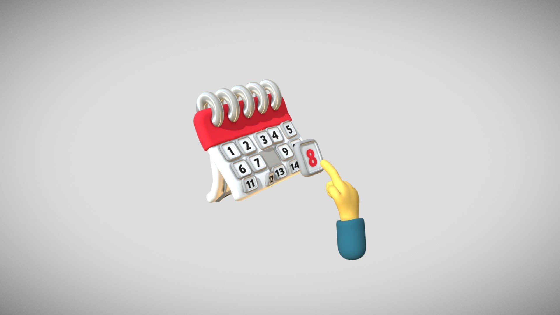 Calendar Picker 3D model by oltanersoy [c30b51c] Sketchfab