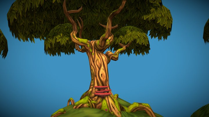 Oak Trees 3D Model