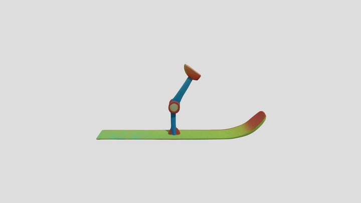 Toodles snowborad ski 3D Model
