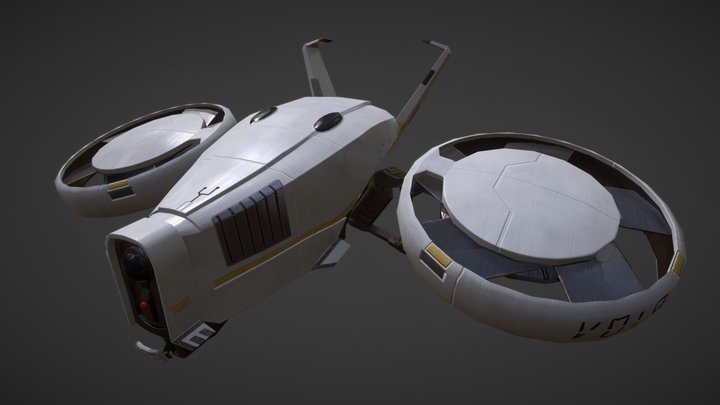 racing drone - game art 3D Model