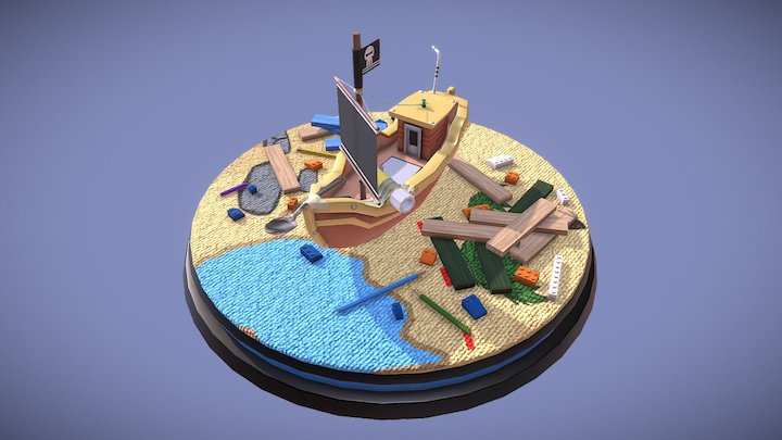 Player's boat (bedroom) 3D Model