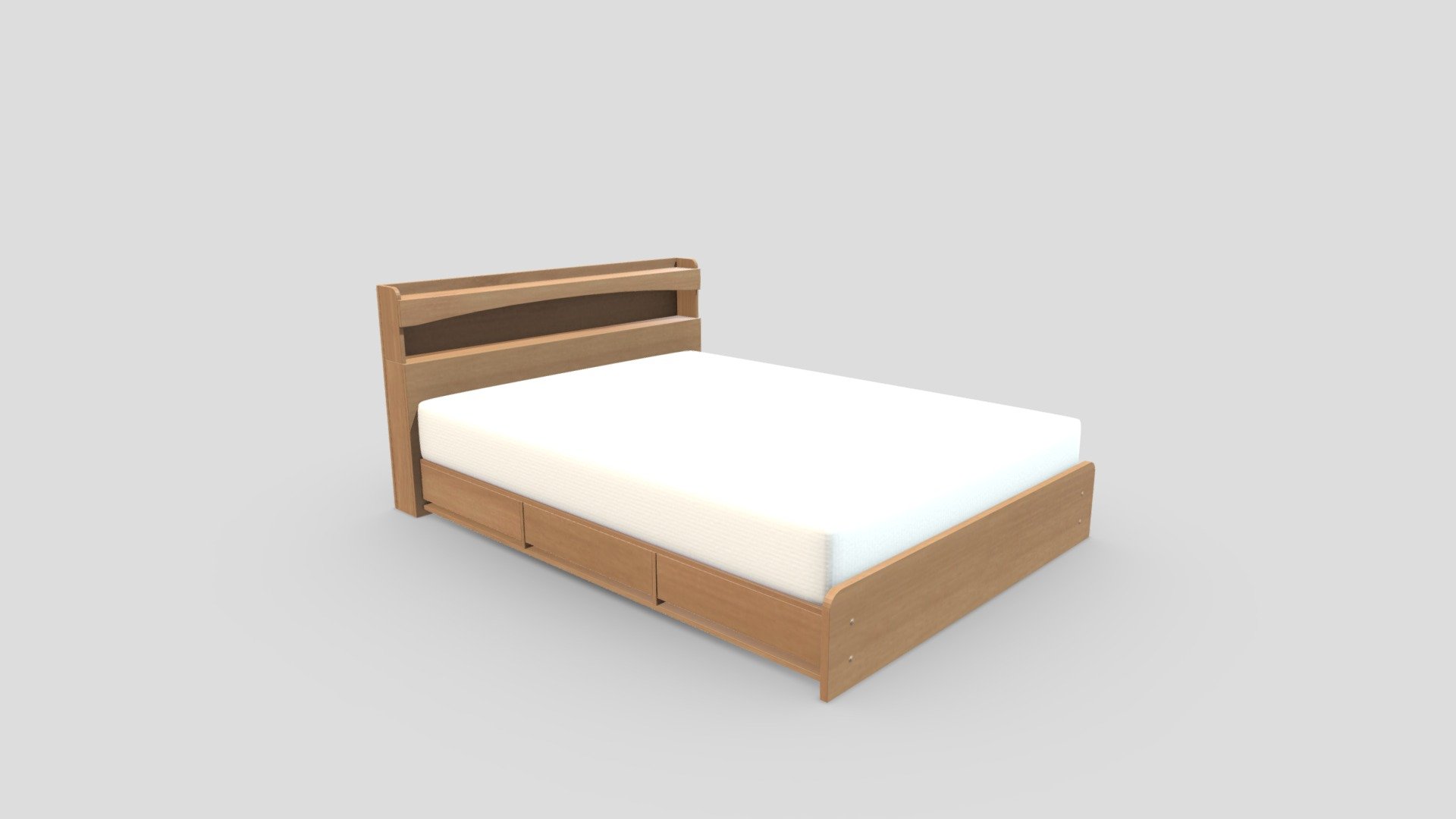 Groove LED Light Storage Bed Frame Buy Royalty Free 3D model by interior model (interiormodel