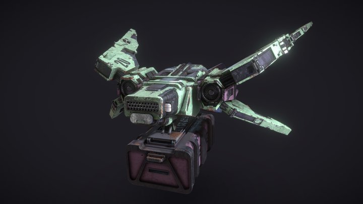 Dae Delivery Drone - Game Ready Asset 3D Model