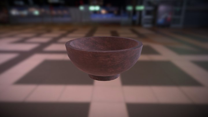 Wood Bowl 3D Model
