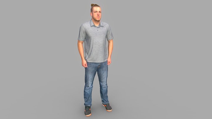 Human Male Full Body 3D Scan in Color