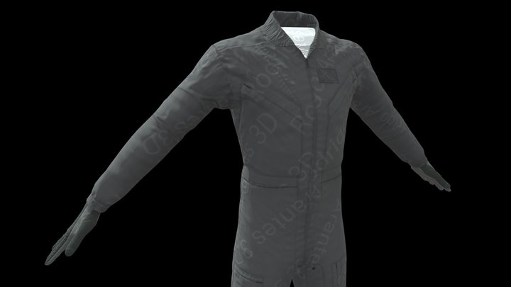 CWU-27/P Flightsuit Gray 3D Model