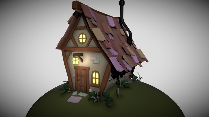Stylized Cottage 3D Model
