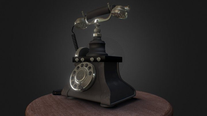 Vintage Telephone 3D Model