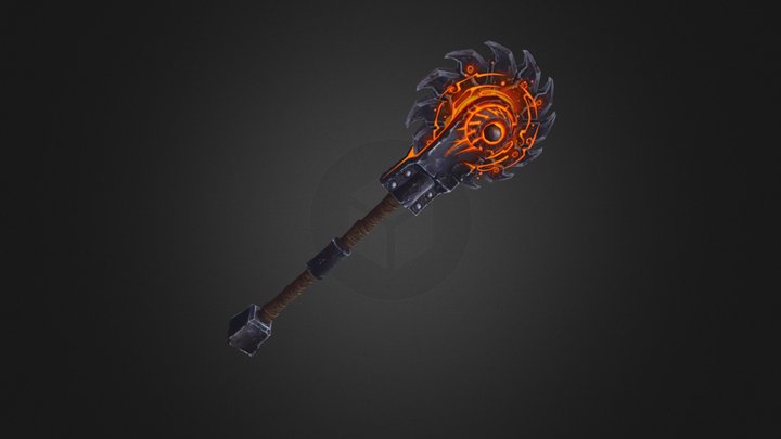 Circular-Saw-Blade-Axe-Thing 3D Model