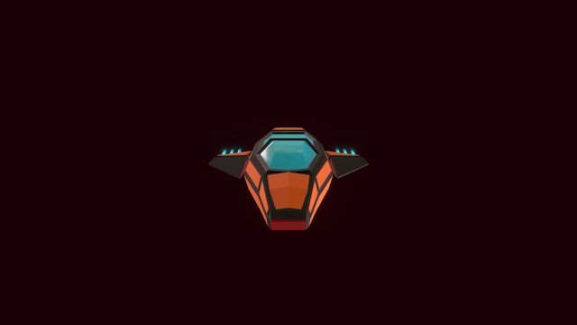 Low-poly Spaceship 3D Model
