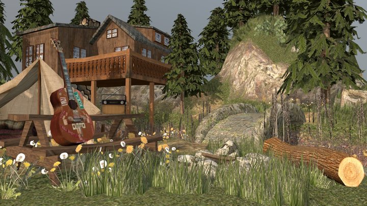 DAE Diorama - Eco house 3D Model