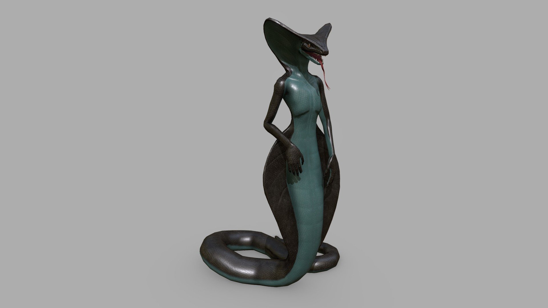 Mythological SNAKE - 3D Model Animated