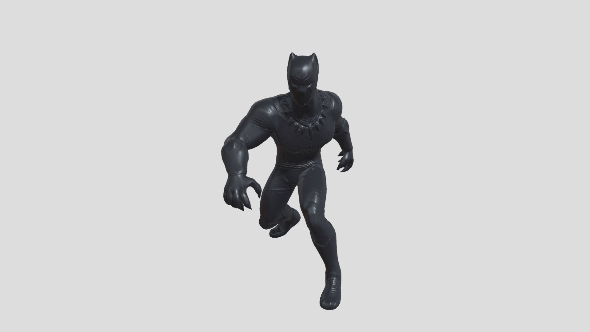FREE BLACK PANTHER V01 Low- Poly Version