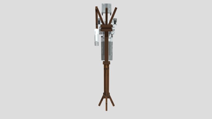 Perchero Medieval de Piso 3D Model
