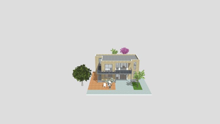 Wooden House 3D Model