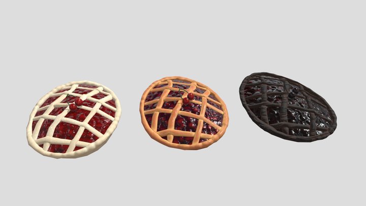 Raw Cooked And Burnt Pie 3D Model