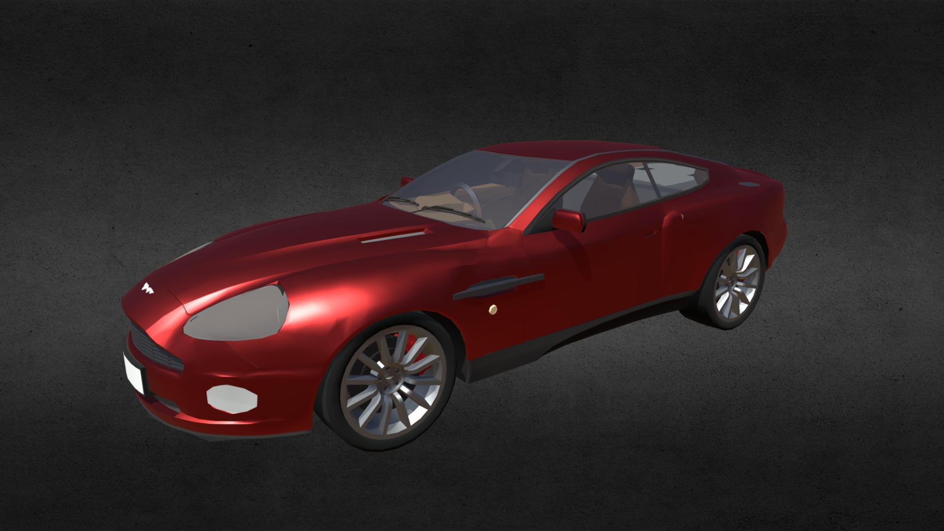 3D model Aston Martin DB7 - This is a 3D model of the Aston Martin DB7. The 3D model is about a red sports car.