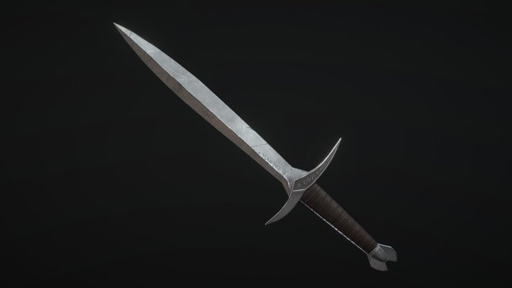 Elvish Blade Lowpoly 3D Model