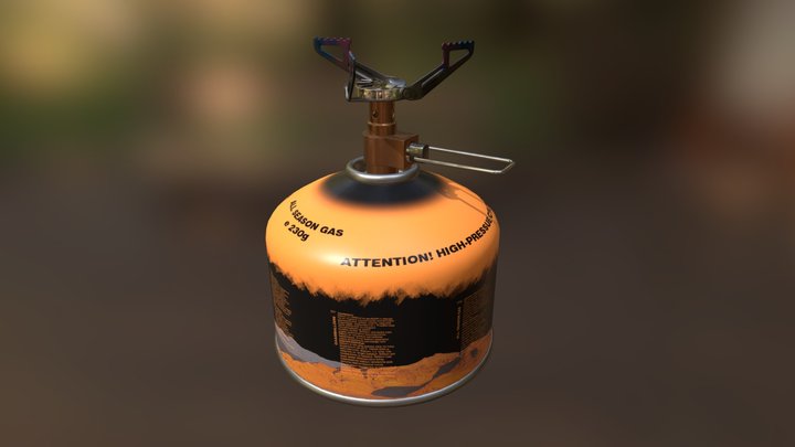 Tourist gas burner 3D Model