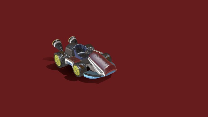 Mario Kart High Poly 3D Model