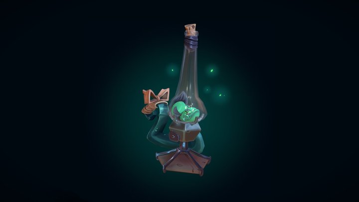 Stylized Creation: The Asset - "Eel Lamp" 3D Model