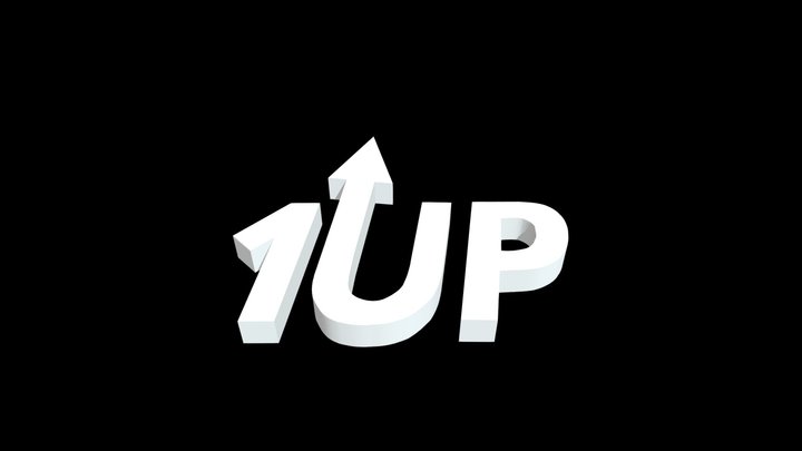 1UP Logo 3D Model