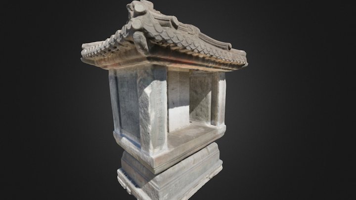 Stone Hall of Temple 3D Model