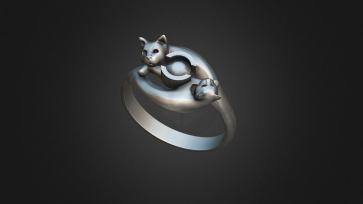 Cats ring 3D Model