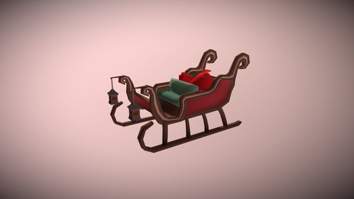 #3December Day 19: Sledding 3D Model