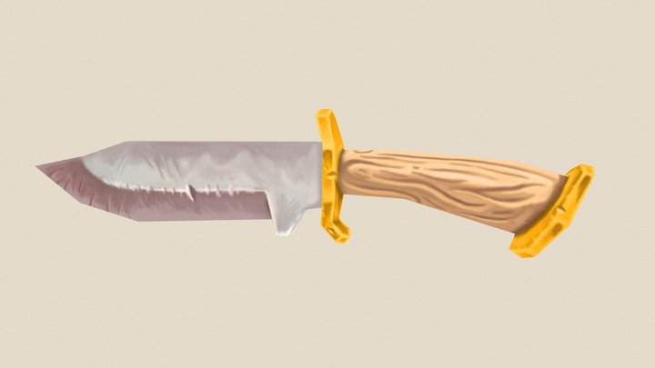 White Knife 3D Model