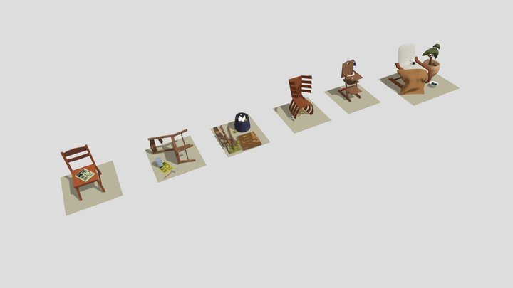 стулья 3D Model