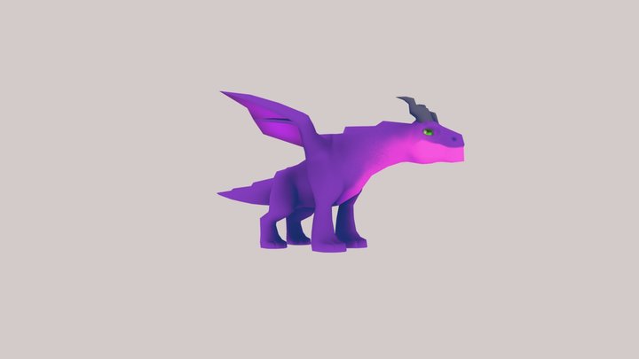 Purple Dragon 3D Model