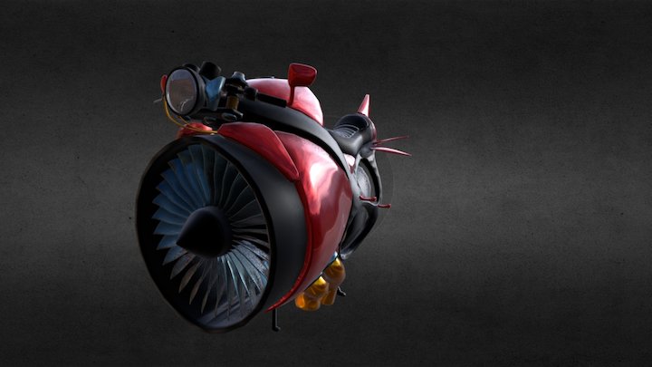 Turbo Jet Motorcycle 3D Model