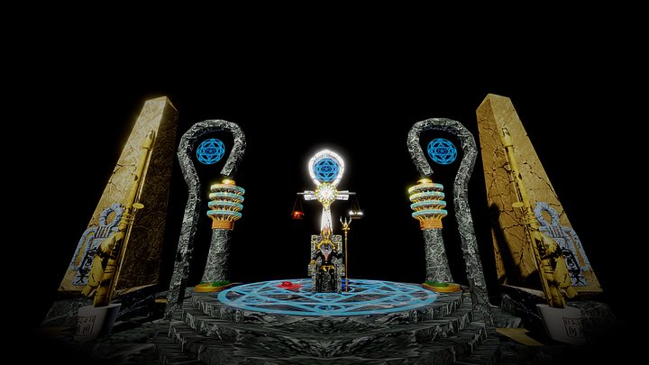 Anubis Divine Temple 3D Model