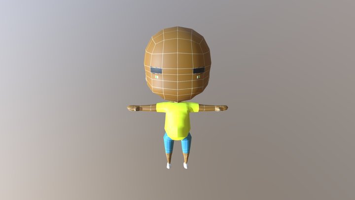 Sketch Fab Character Model 3D Model
