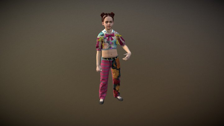 Menina frutas03 3D Model