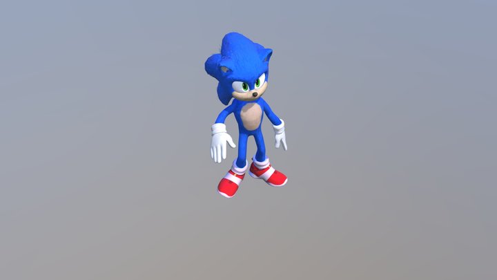 Movie Sonic Rig 3D Model