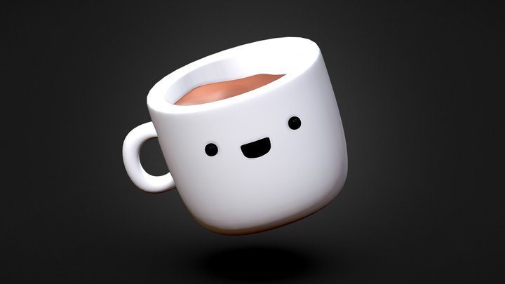 Cute Mug - Free 3D model 3D Model