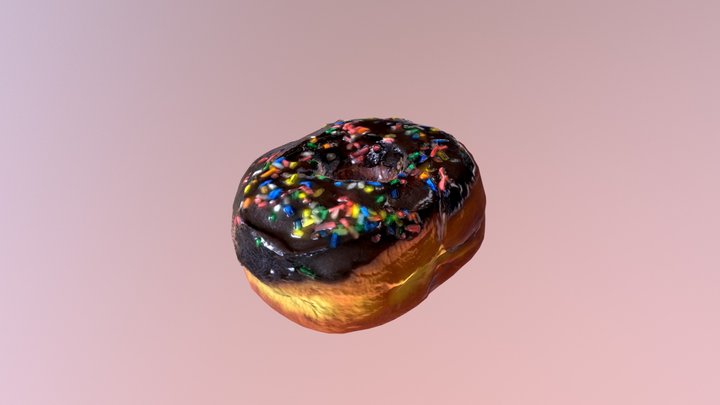 Sprinkled Donut 3D Model