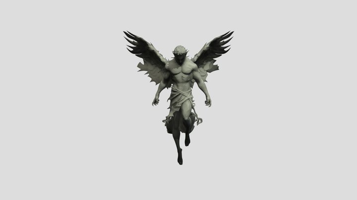 Stone Angel Ascending 3D Model